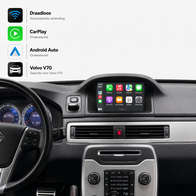 Volvo V70 | 2011 t/m 2014 | CarPlay & Android Auto Box | Sensus