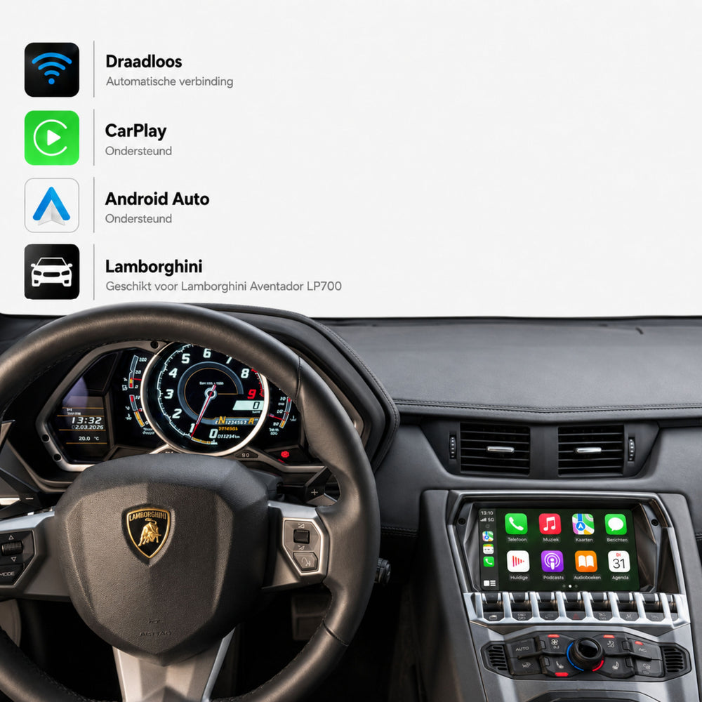 Lamborghini Aventador LP700 | 2012 t/m 2019 | CarPlay & Android Auto Box