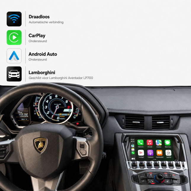Lamborghini Aventador LP700 | 2012 t/m 2019 | CarPlay & Android Auto Box