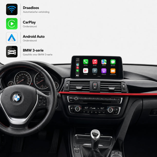 Davilon CarPlay y Android Auto Box | Adecuado para BMW Serie 3 | 2008 a 2013
