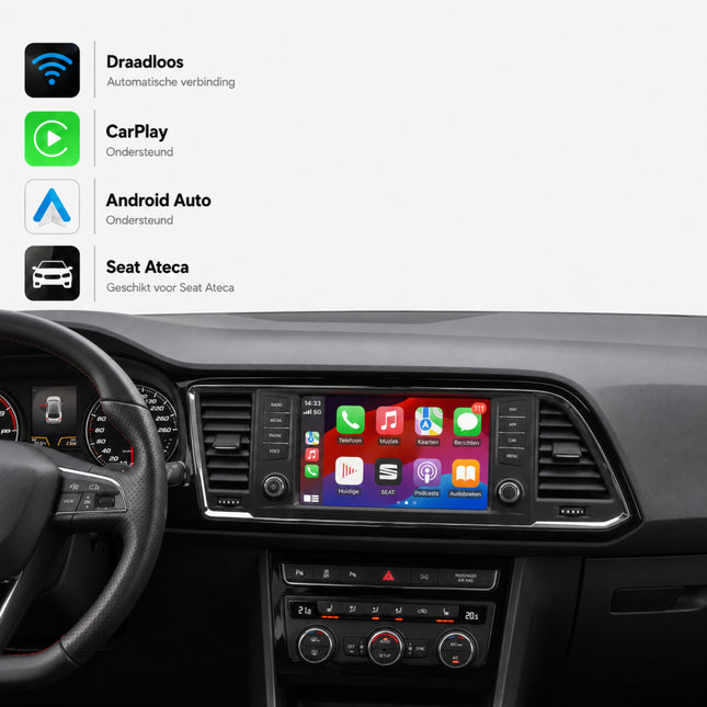 SEAT Ateca | 2016 t/m 2020 | CarPlay & Android Auto Box | MIB