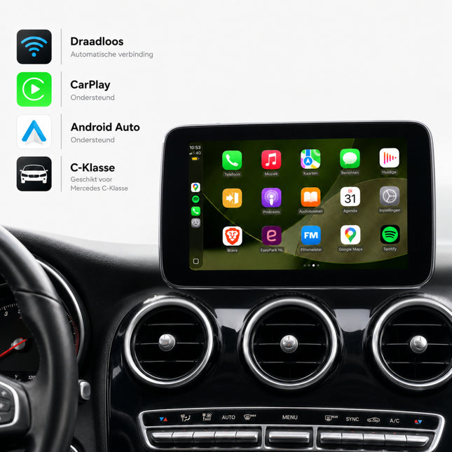 Mercedes C-klasse W205 | 2014 t/m 2018 | CarPlay & Android Auto Box | NTG 5.0