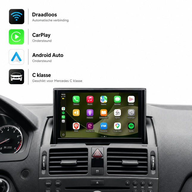 Mercedes C-Klasse W204 | 2007 t/m 2011 | CarPlay & Android Auto Box | NTG 4.0