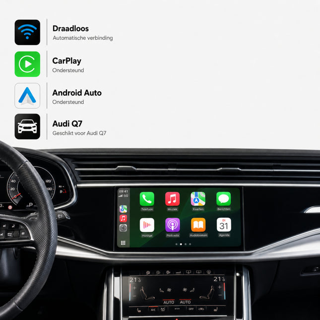 Audi Q7 en Audi SQ7 | 2019 t/m 2026 | CarPlay & Android Auto Box | MIB3