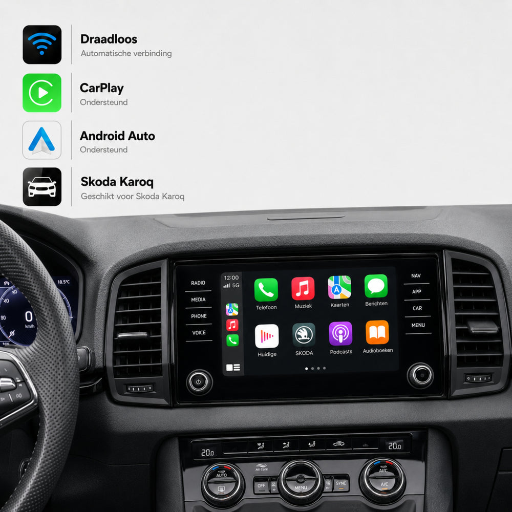 Škoda Karoq | 2016 t/m 2021 | CarPlay & Android Auto Box | MIB