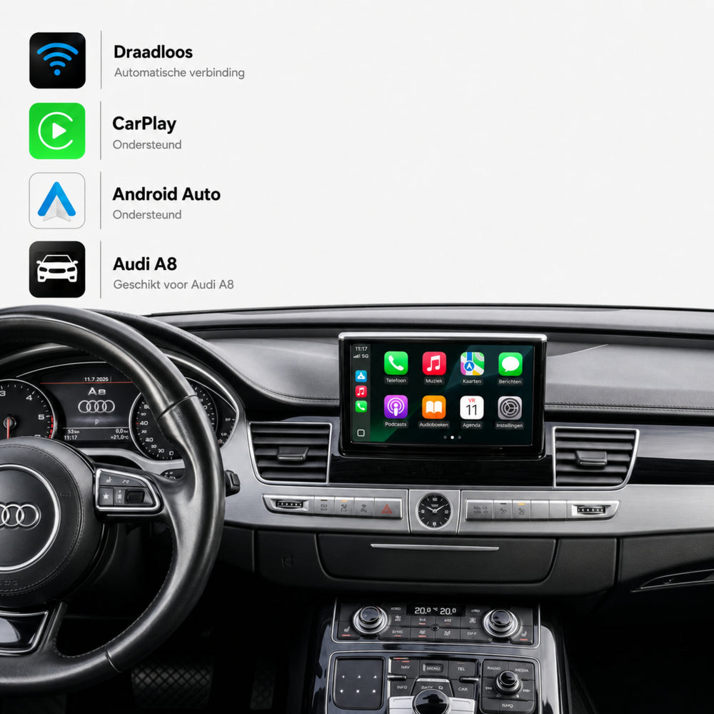 Audi A8 | 2010 t/m 2018 | CarPlay & Android Auto Box | MMI 3G