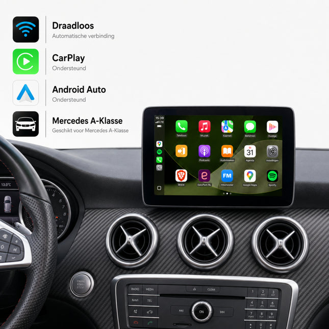 Mercedes A-klasse W176 | 2015 t/m 2017 | CarPlay & Android Auto Box