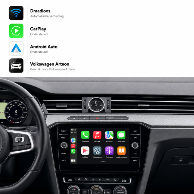 Volkswagen Arteon | 2017 t/m 2026 | CarPlay & Android Auto Box | MIB