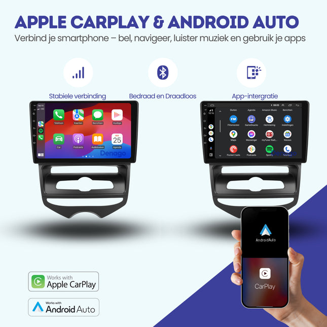 Hyundai IX20 CarPlay autoradio | 2010 t/m 2019 | Denago DNG-A347 | 9 inch | Android 13 | Draadloos CarPlay & Android Auto
