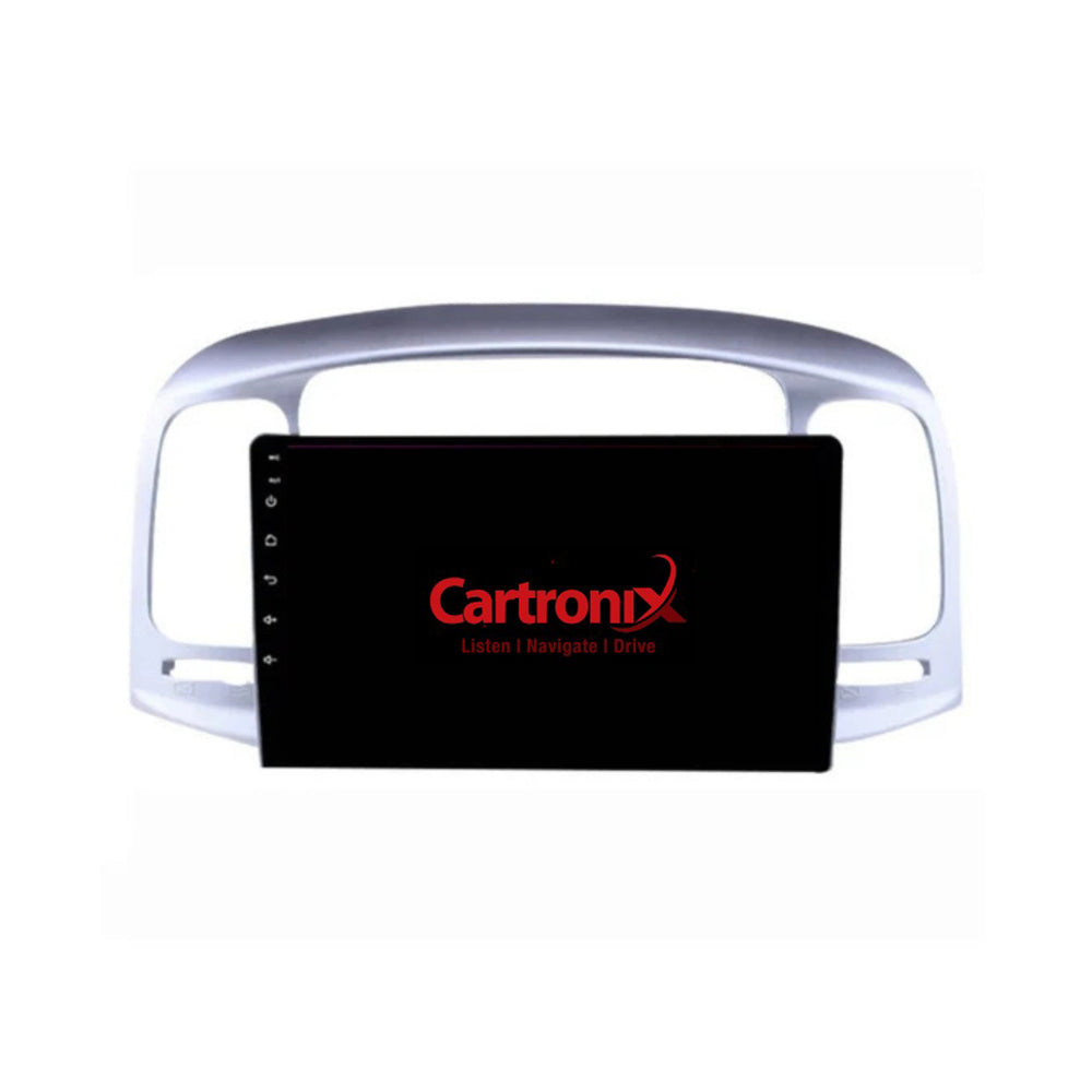 Hyundai Accent CarPlay & Android Auto radio | 2007 t/m 2011 | 9 inch | Android 15 | Zilver | CTX-7174