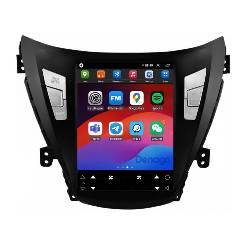 Hyundai Elantra Avante i35 CarPlay autoradio | 2011 t/m 2013 | Denago DNG-A510 | 9.7 inch Tesla Style | Android 13 | Draadloos CarPlay & Android Auto