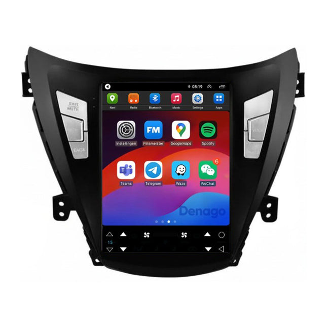 Hyundai Elantra Avante i35 CarPlay autoradio | 2011 t/m 2013 | Denago DNG-A510 | 9.7 inch Tesla Style | Android 13 | Draadloos CarPlay & Android Auto
