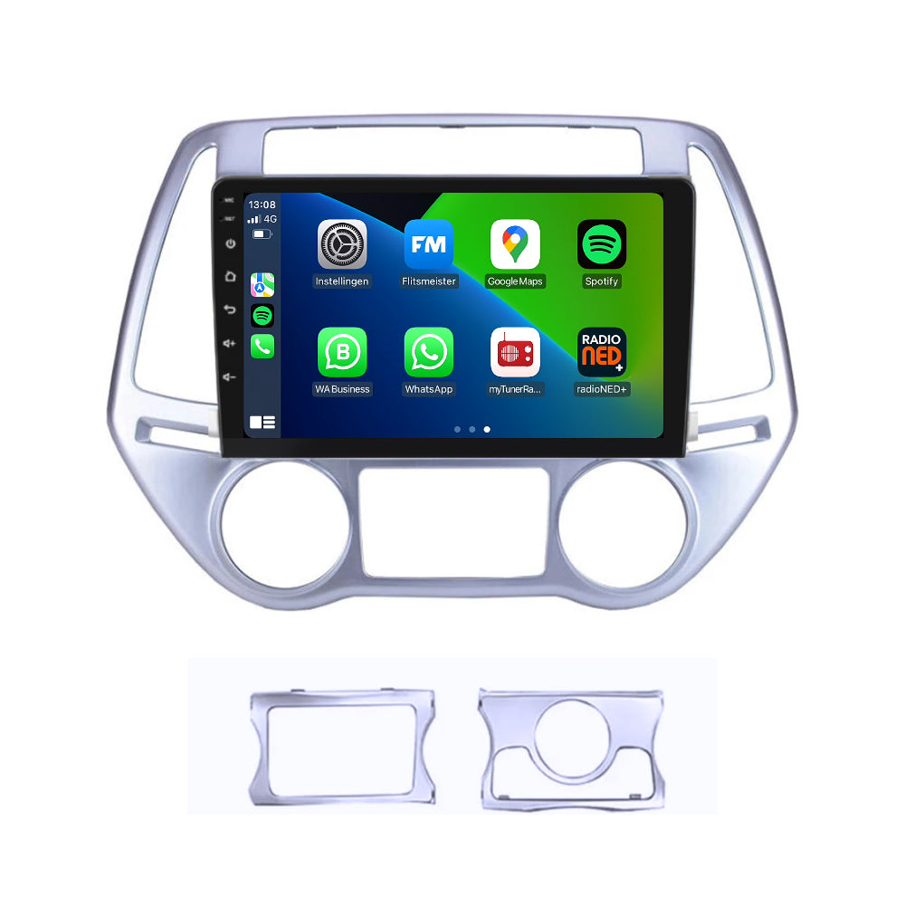 Hyundai i20 | Androide 13 | Radio de coche | 2008 a 2014 | CarPlay y Android Auto