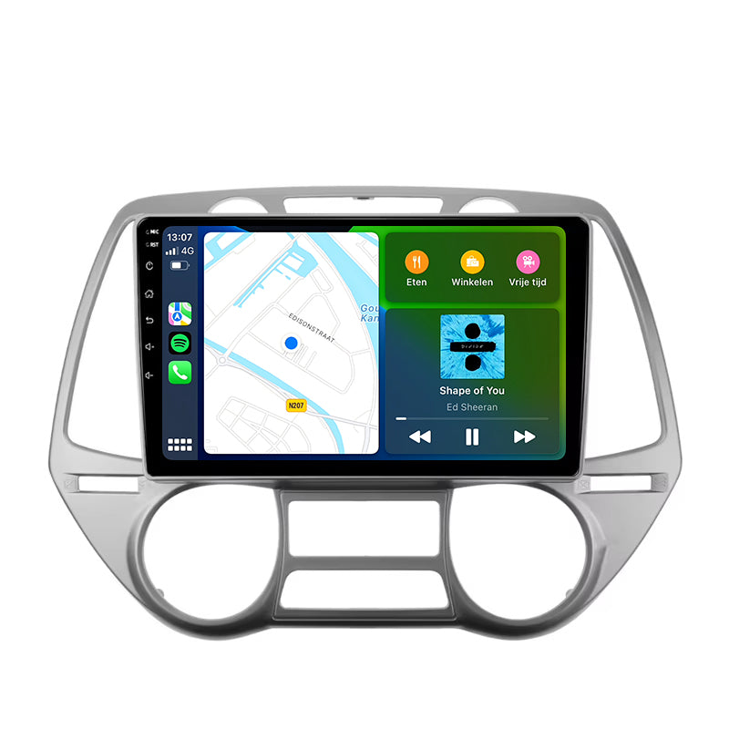 Hyundai i20 | Androide 13 | Radio de coche | 2008 a 2014 | CarPlay y Android Auto