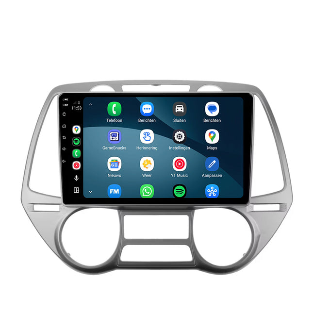 راديو Hyundai i20 مع CarPlay وAndroid Auto | 2008–2014 | 9 بوصة | Android 15 | CTX-7336