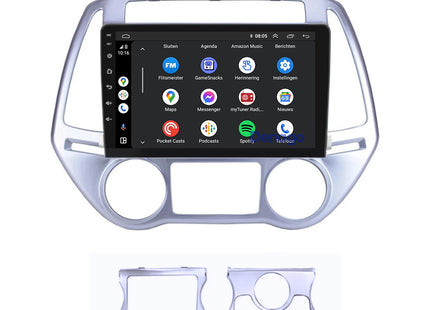Hyundai i20 CarPlay car radio | 2008 to 2014 | Denago DNG-A154 | 9 inches | Android 13 | Wireless CarPlay & Android Auto