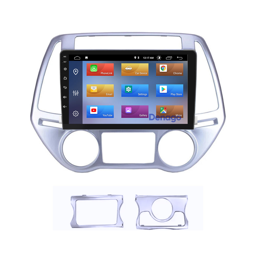 Radio de coche Hyundai i20 CarPlay | 2008 a 2014 | Denago DNG-A154 | 9 pulgadas | Androide 13 | CarPlay inalámbrico y Android Auto