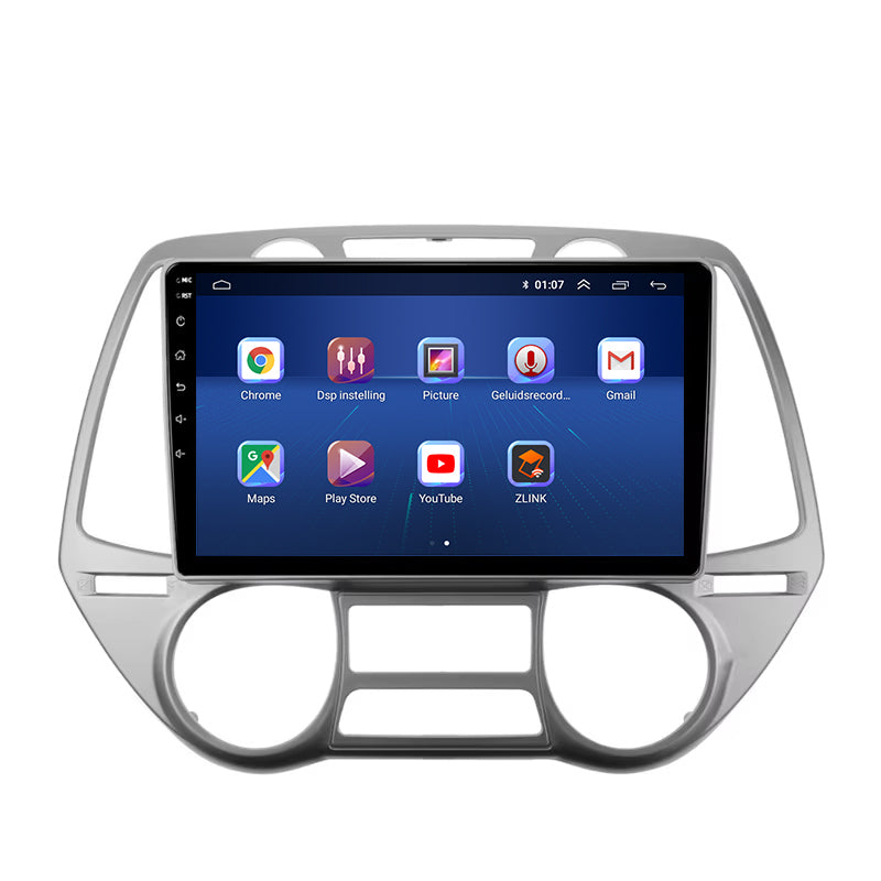 Hyundai i20 | Androide 13 | Radio de coche | 2008 a 2014 | CarPlay y Android Auto