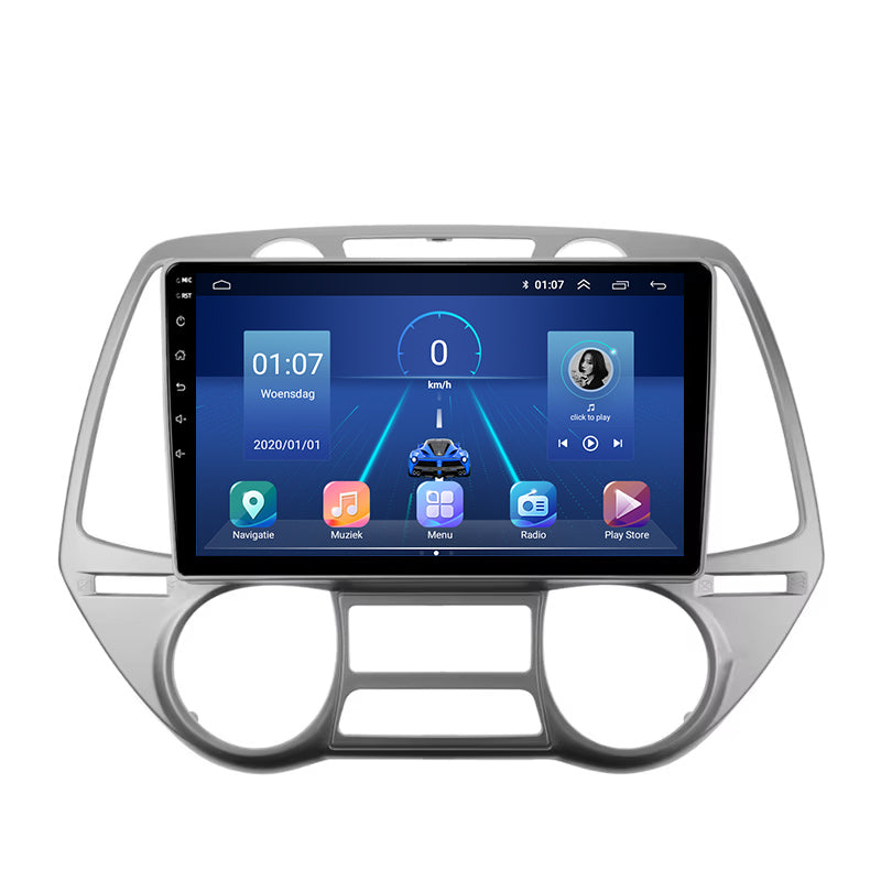 Hyundai i20 | Androide 13 | Radio de coche | 2008 a 2014 | CarPlay y Android Auto