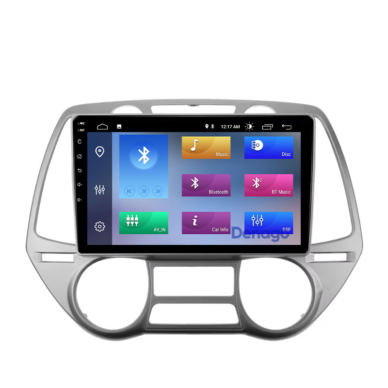 Radio de coche Hyundai i20 CarPlay | 2008 a 2014 | Denago DNG-A336 | 9 pulgadas | Androide 13 | CarPlay inalámbrico y Android Auto