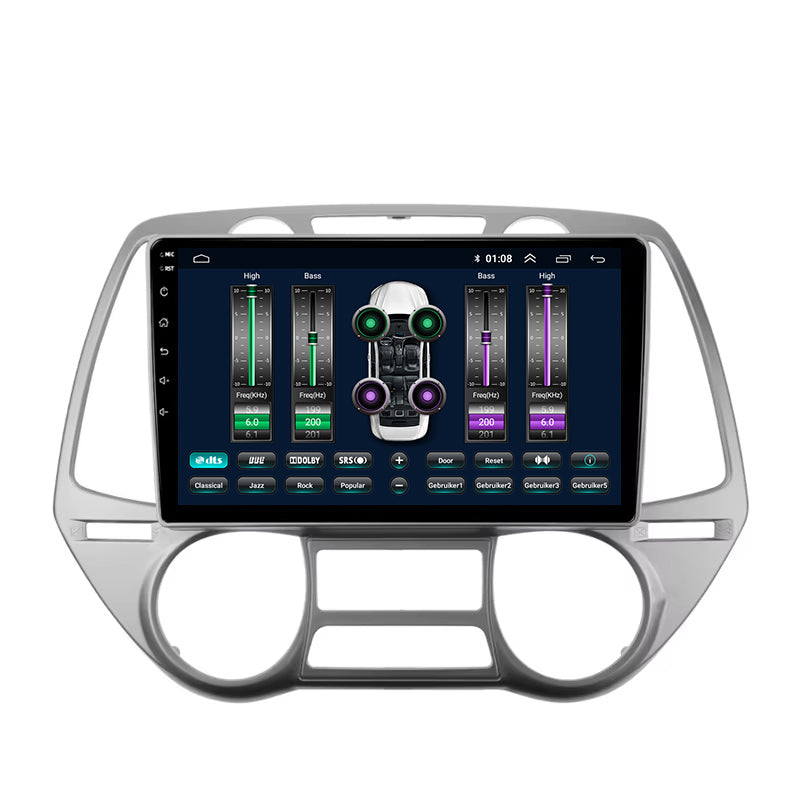 Hyundai i20 | Androide 13 | Radio de coche | 2008 a 2014 | CarPlay y Android Auto
