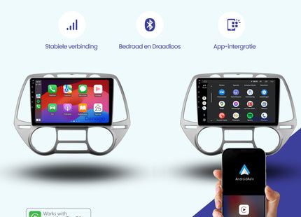 Hyundai i20 CarPlay car radio | 2008 to 2014 | Denago DNG-A336 | 9 inches | Android 13 | Wireless CarPlay & Android Auto