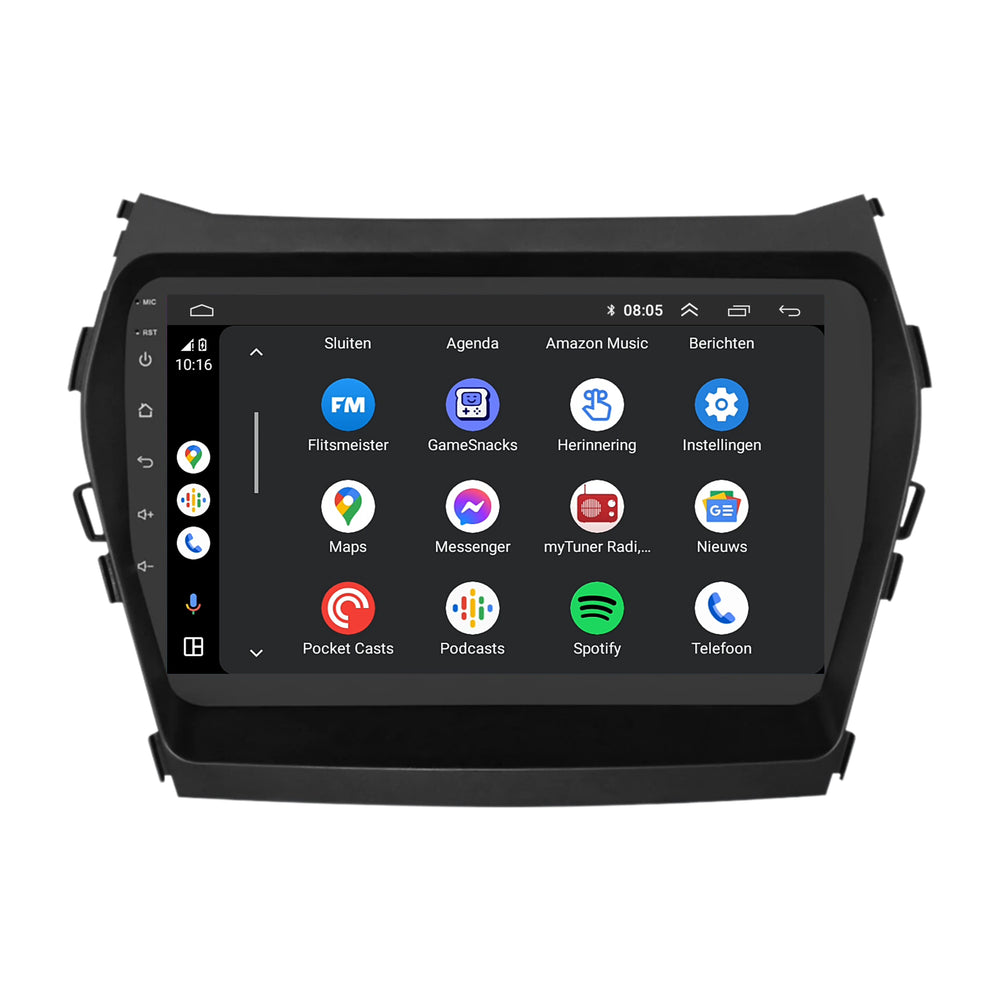 Hyundai Santa Fe | Android 13 | Autoradio | 2012 t/m 2018 | CarPlay & Android Auto