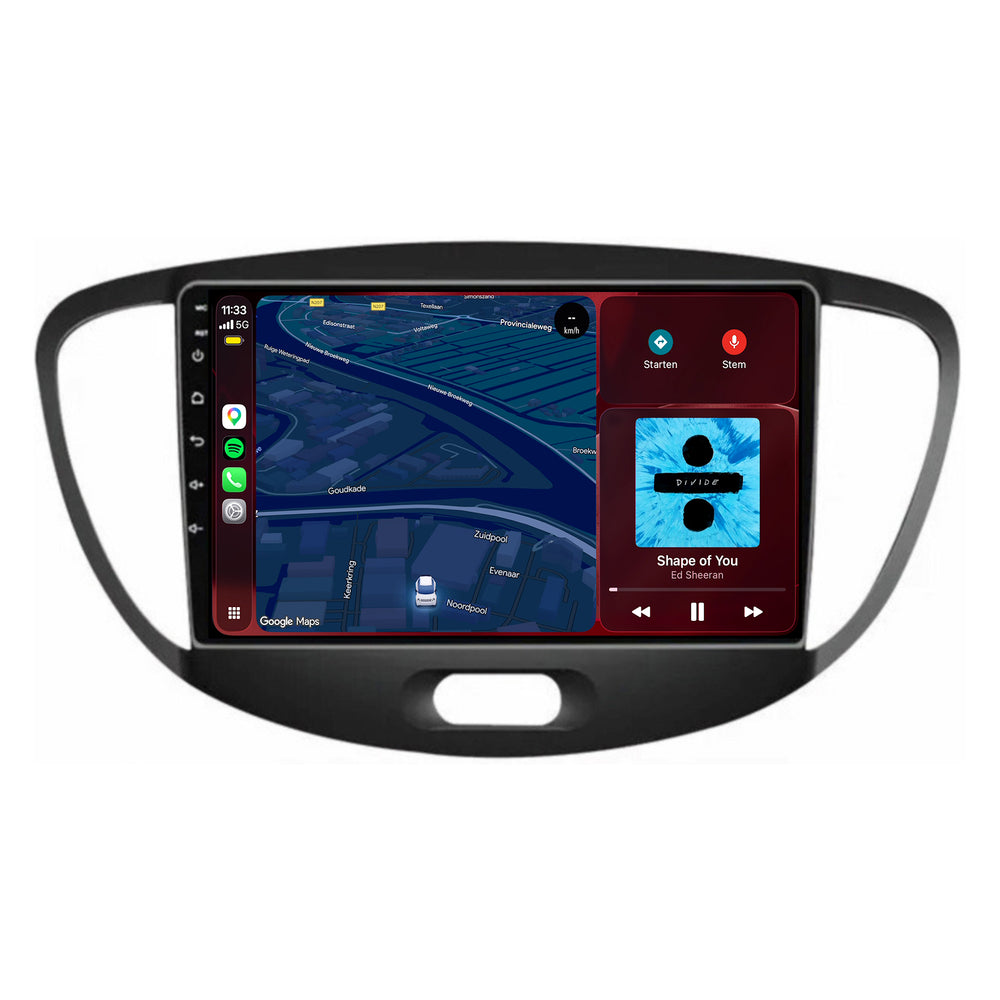 Hyundai i10 | Android 15 | 9 inch Autoradio | 2008 t/m 2013 | CarPlay & Android Auto