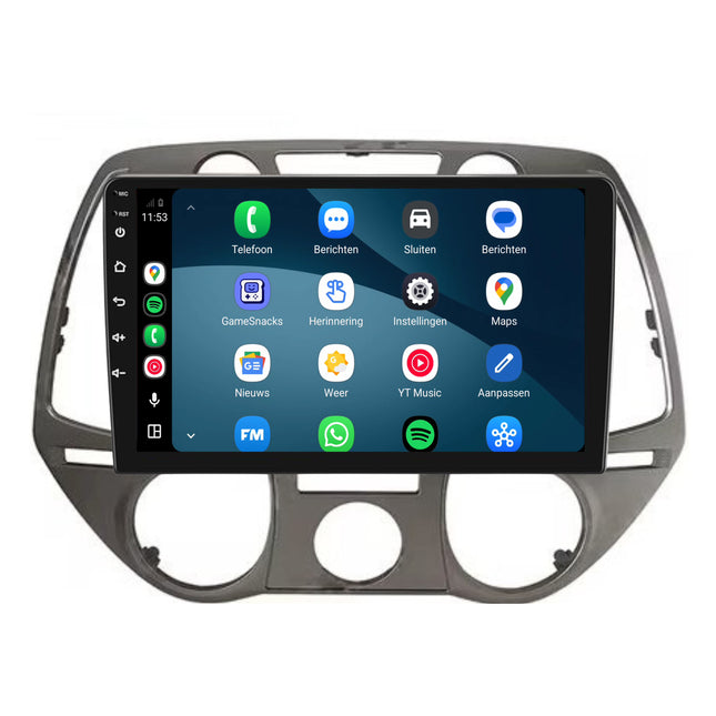 Hyundai i20 | Android 15 | 9 inch Autoradio | 2008 t/m 2014 | CarPlay & Android Auto