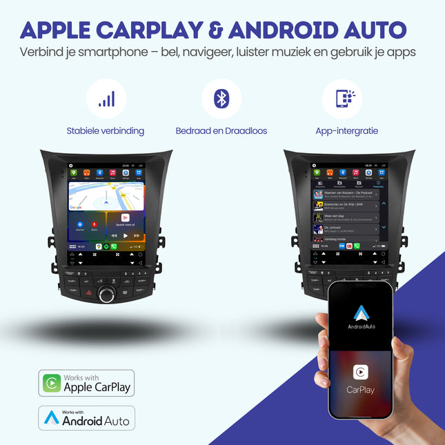 Hyundai i30 Tesla Style | Android 13 | Autoradio | 2012 t/m 2017 | CarPlay & Android Auto