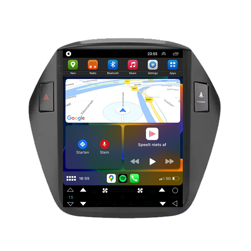 Hyundai ix35 Tesla Style | Android 13 | Car radio | 2009 to 2015 | CarPlay & Android Auto