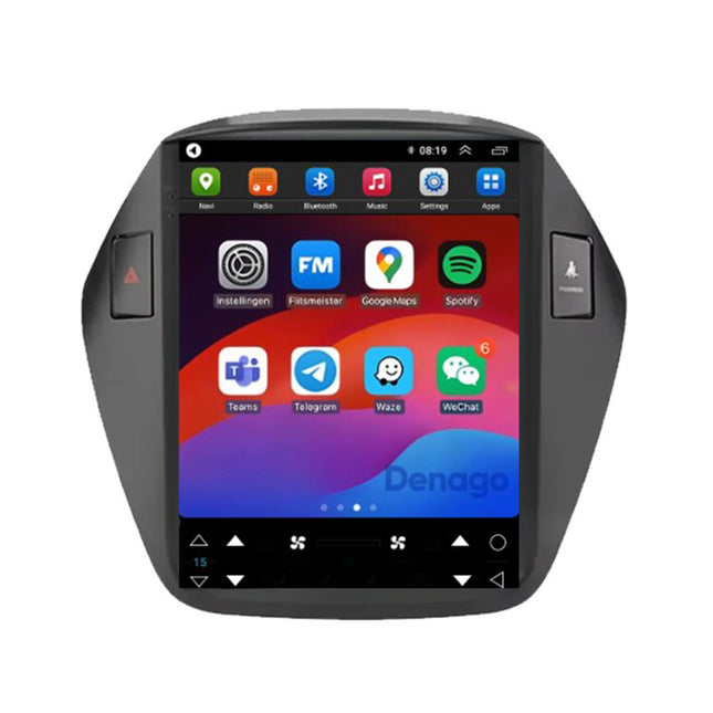 Hyundai ix35 CarPlay autoradio | 2009 t/m 2015 | Denago DNG-A416 | 9.7 inch Tesla Style | Android 13 | Draadloos CarPlay & Android Auto