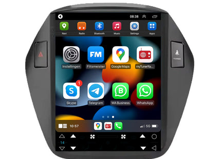 Hyundai ix35 Tesla Style | Android 13 | Autoradio | 2009 t/m 2015 | CarPlay & Android Auto