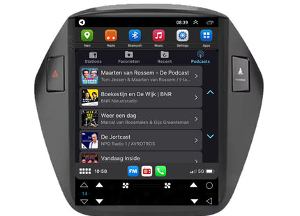 Hyundai ix35 Tesla Style | Android 13 | Autoradio | 2009 t/m 2015 | CarPlay & Android Auto