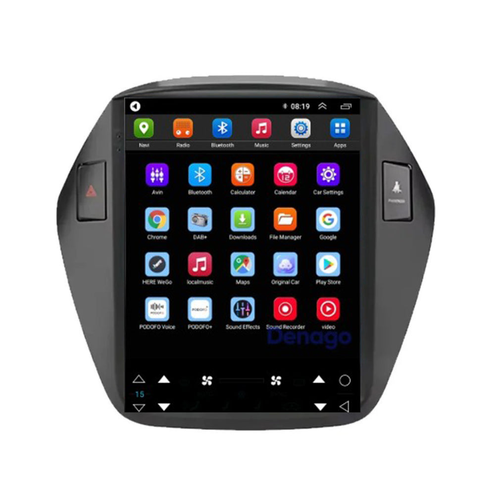 Hyundai ix35 CarPlay autoradio | 2009 t/m 2015 | Denago DNG-A416 | 9.7 inch Tesla Style | Android 13 | Draadloos CarPlay & Android Auto