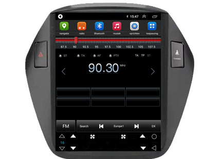 Hyundai ix35 Tesla Style | Android 13 | Autoradio | 2009 t/m 2015 | CarPlay & Android Auto