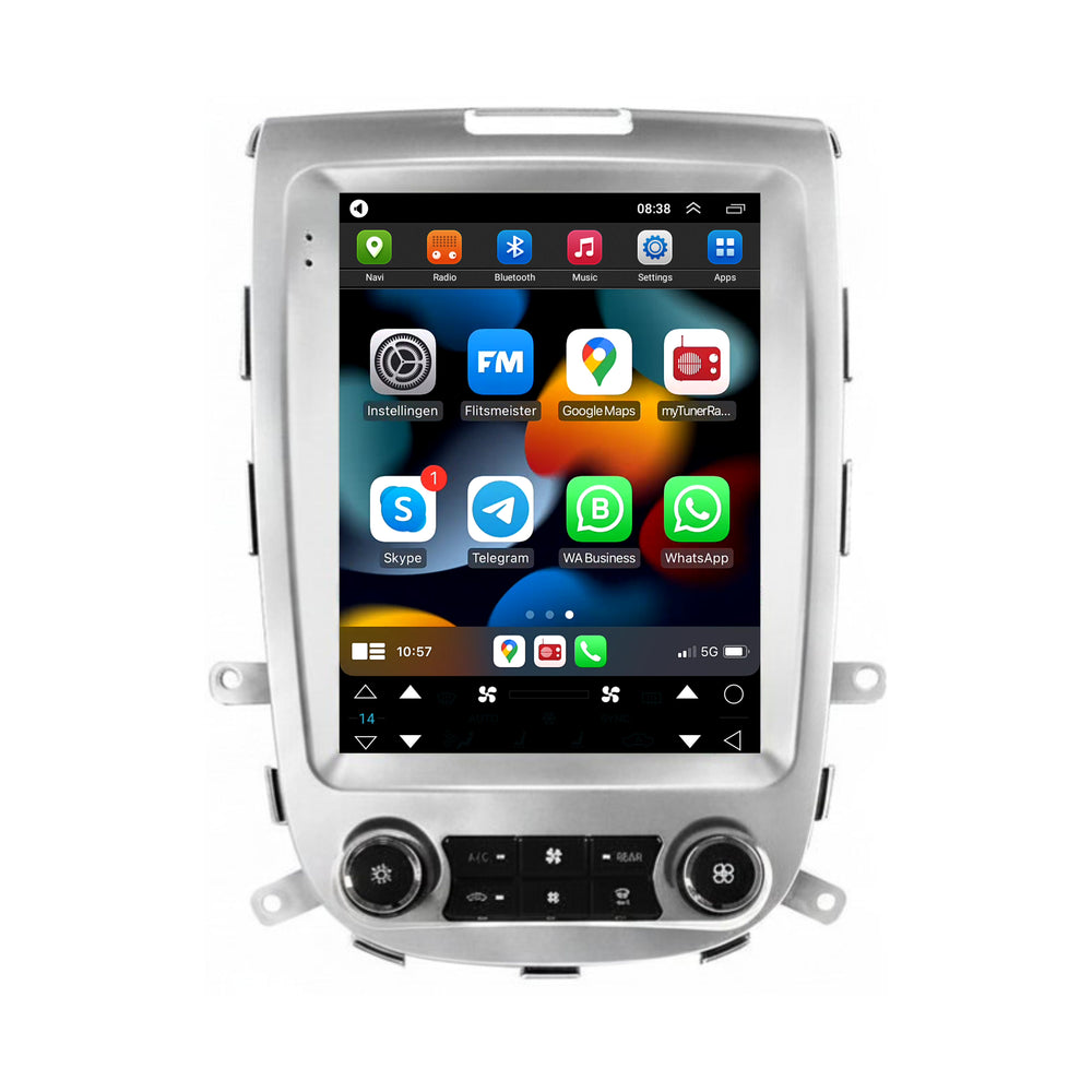 Hyundai Santa Fe 2 | Android 13 | Zilver | Autoradio | 2006 t/m 2012 | CarPlay & Android Auto