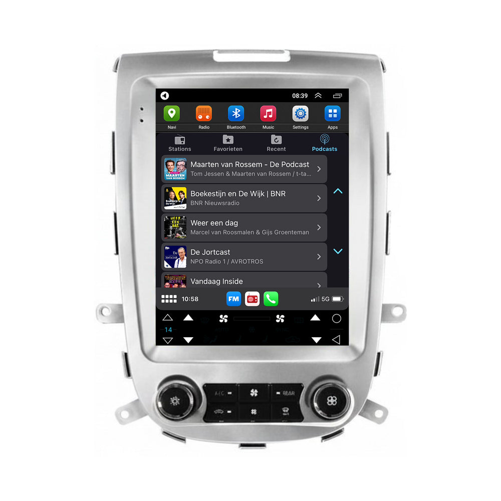 Hyundai Santa Fe 2 | Android 13 | Zilver | Autoradio | 2006 t/m 2012 | CarPlay & Android Auto