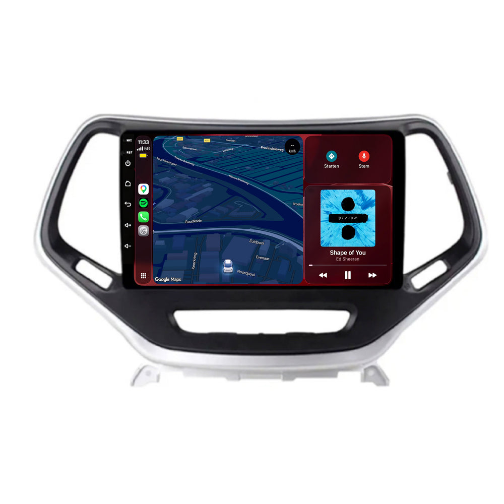 Jeep Cherokee CarPlay & Android Auto radio | 2014 t/m 2018 | 9 inch | Android 15 | CTX-7119