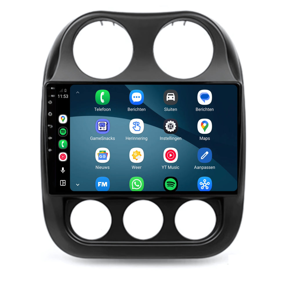 Jeep Compass | Android 15 | 9 inch Autoradio | 2010 t/m 2016 | CarPlay & Android Auto