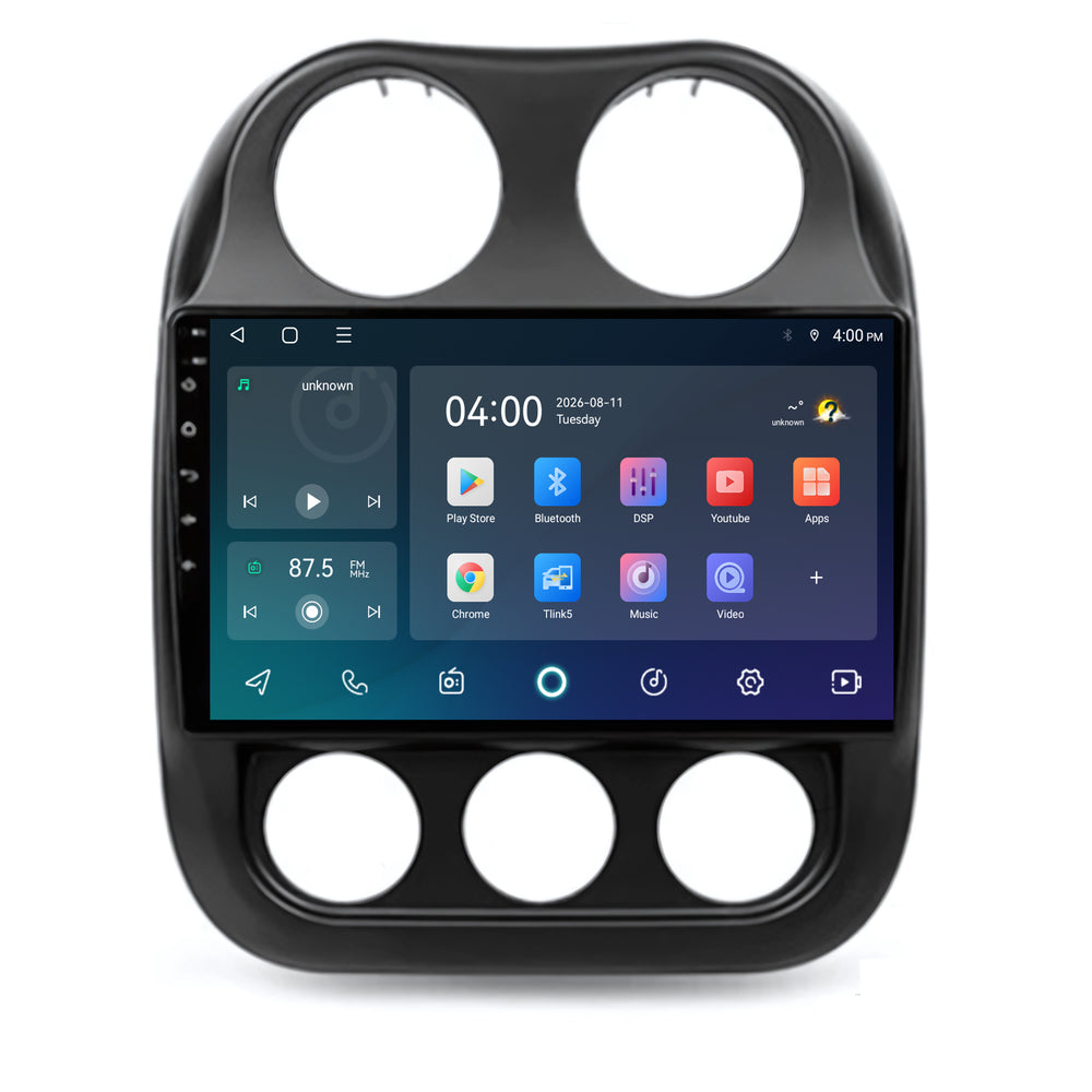 Jeep Compass | Android 15 | 9 inch Autoradio | 2010 t/m 2016 | CarPlay & Android Auto