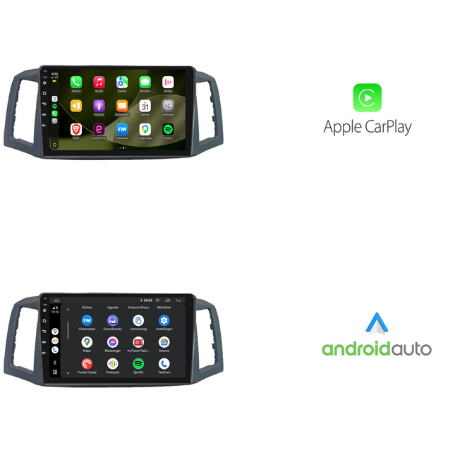 Jeep Grand Cherokee | Android 13 | Autoradio | 2004 t/m 2007 | CarPlay & Android Auto