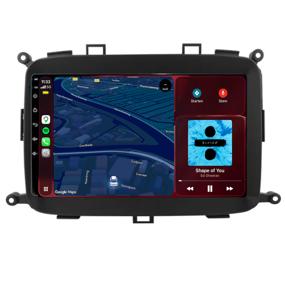 Kia Carens CarPlay & Android Auto radio | 2013 t/m 2019 | 9 inch | Android 15 | CTX-7180