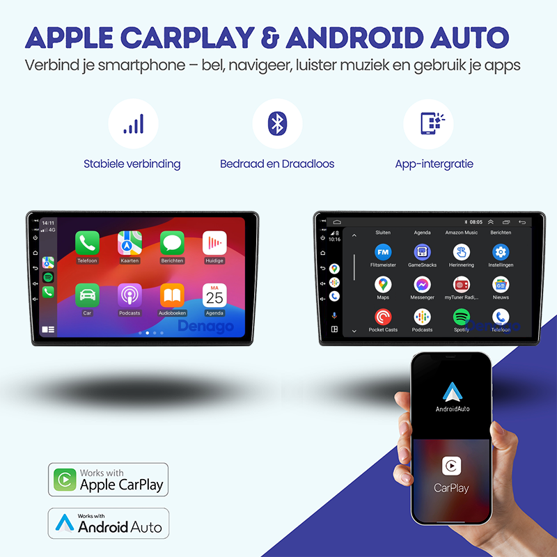 Radio para coche Kia Cee'd CarPlay | 2006 a 2011 | Denago DNG-A210 | 9 pulgadas | Androide 13 | CarPlay inalámbrico y Android Auto