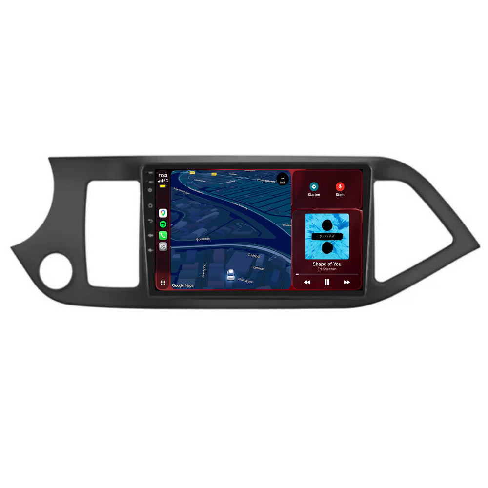 Kia Picanto-radio med CarPlay og Android Auto | 2011–2016 | 9 tommer | Android 15 | CTX-7337