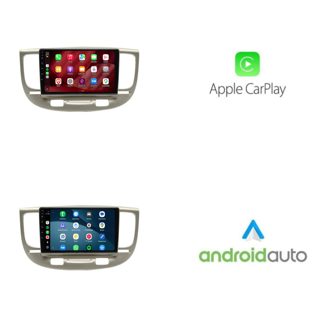 Kia Rio-radio med CarPlay og Android Auto | 2006 til og med 2010 | 9 tommer | Android 15 | Beige | CTX-7173