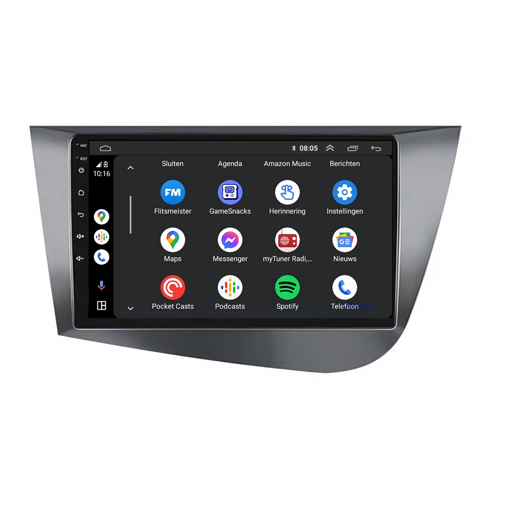 Radio para coche Seat Leon CarPlay | 2005 a 2012 | Denago DNG-A21 | 9 pulgadas | Androide 13 | CarPlay inalámbrico y Android Auto