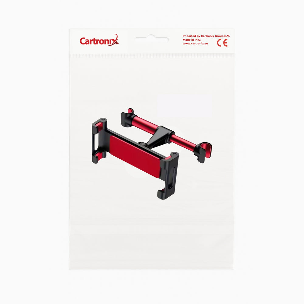 Universele iPad / Tablet houder voor auto | hoofdsteun montage | 360° draaibaar | Rood