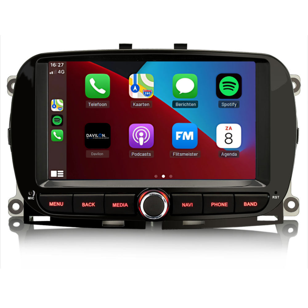 Fiat 500 CarPlay | Androide 13 | 2007 a 2015 | 4+64GB