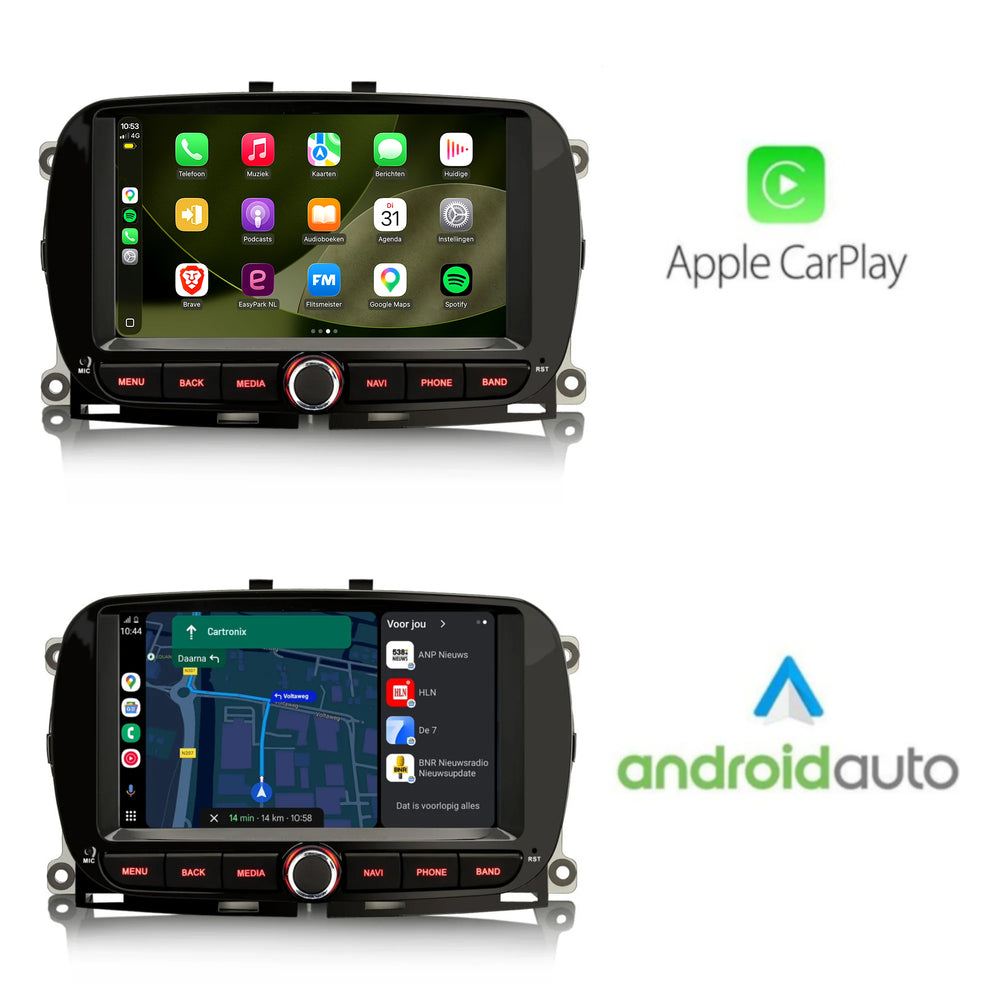 Fiat 500 CarPlay | Android 13 | 2007 à 2015 | 4+64 Go